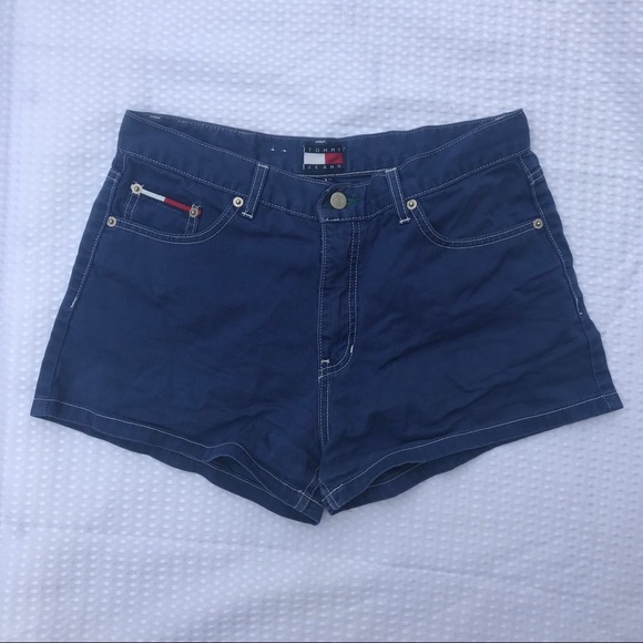 TOMMY HILFIGER Blue Vintage Shorts - Picture 1 of 7